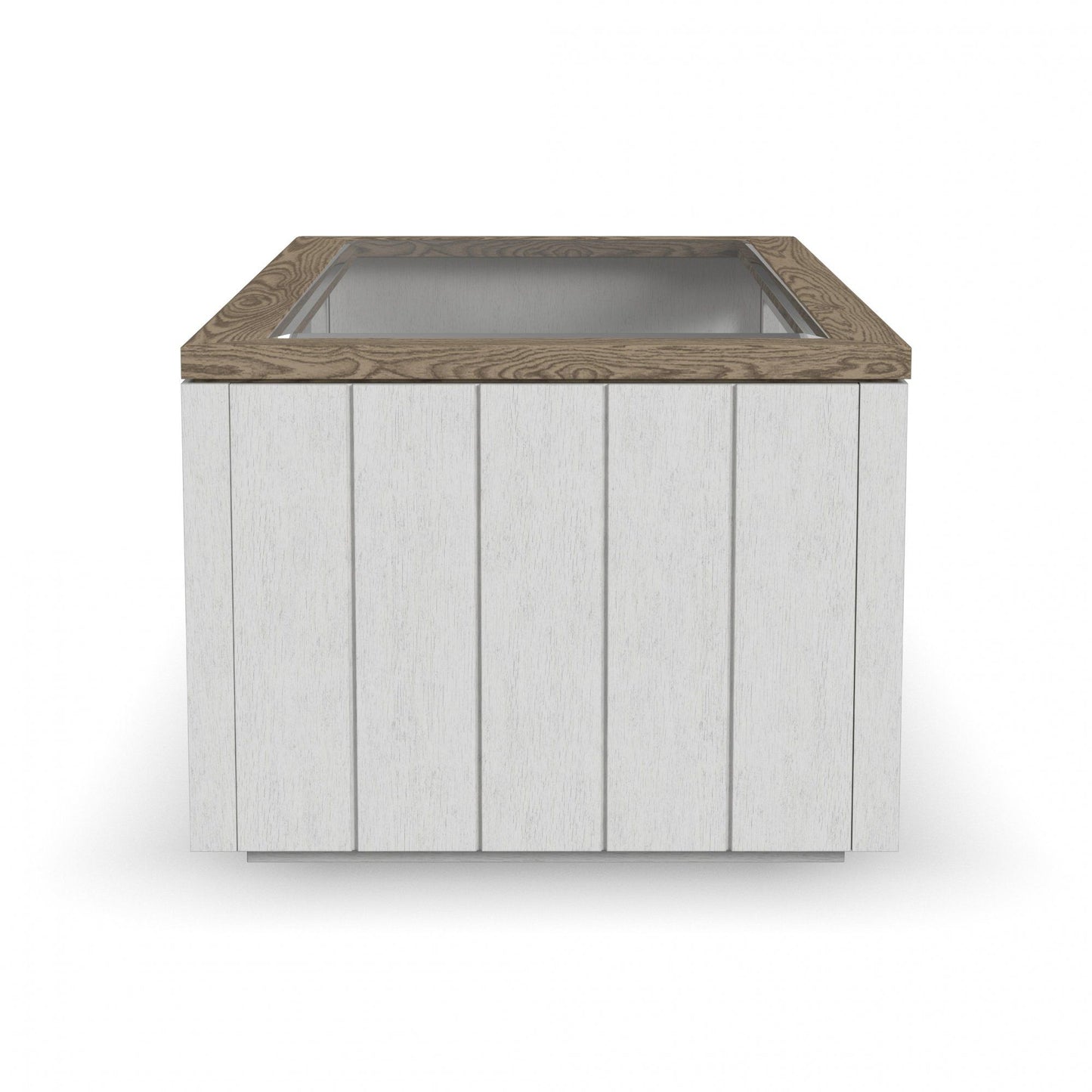 Melody - Rectangular Coffee Table With Casters - White