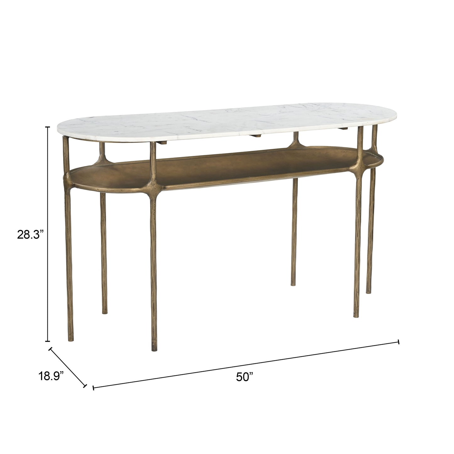 Bild - Console Table - White & Brass