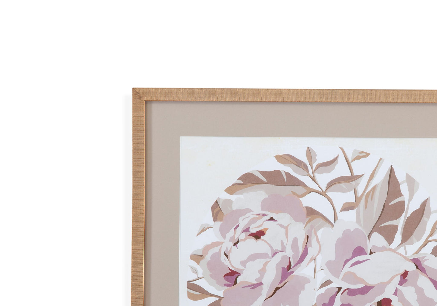 Eye Of Peony Framed Print (Set of 2) - Beige