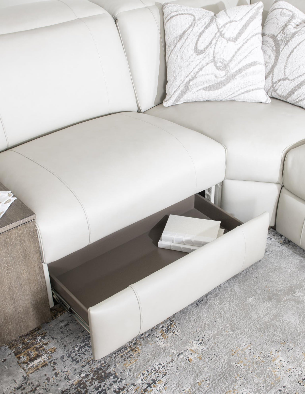 Luna Ravello - Armless Chair - Silver / Miramar Mink