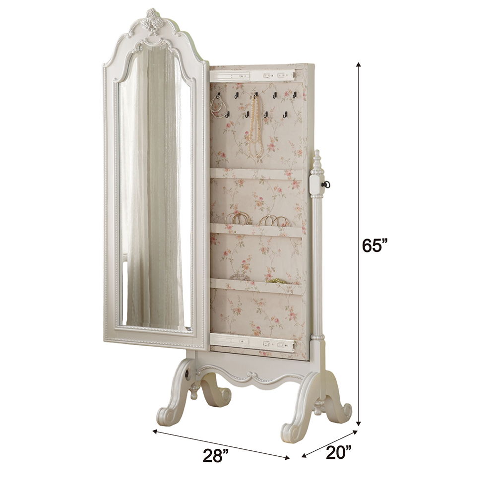 Edalene - Jewelry Armoire - Pearl White