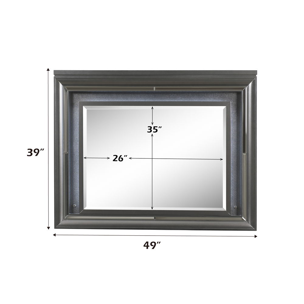Sawyer - Mirror With LED - Metallic Gray