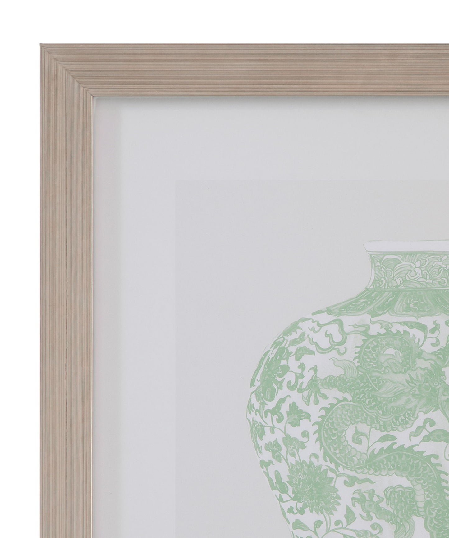 Mint Vases IV Framed Print - Green / Beige