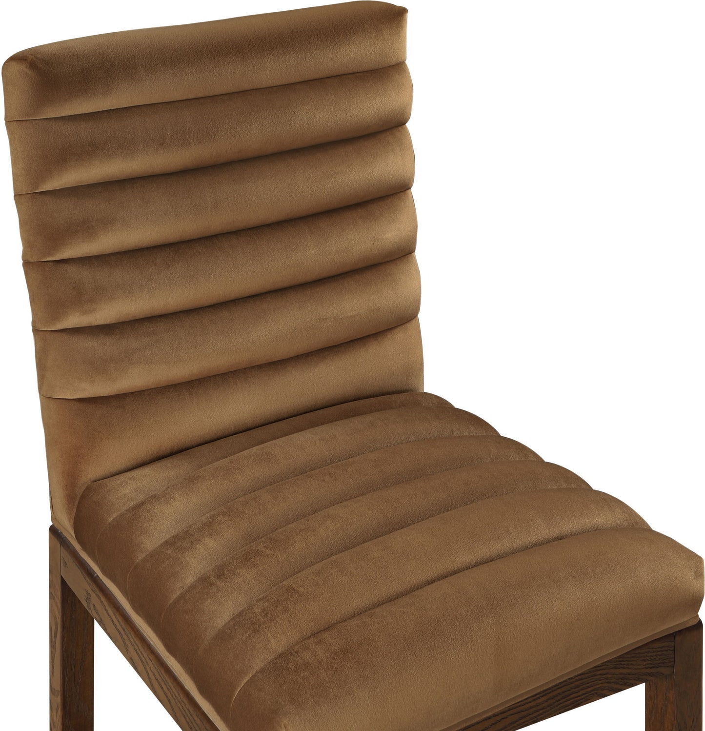 Evelyn - Dining Chair With Brown Legs - Saddle