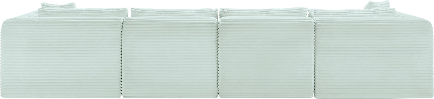 Shaggy - 5 Piece Modular Sectional With Ottoman