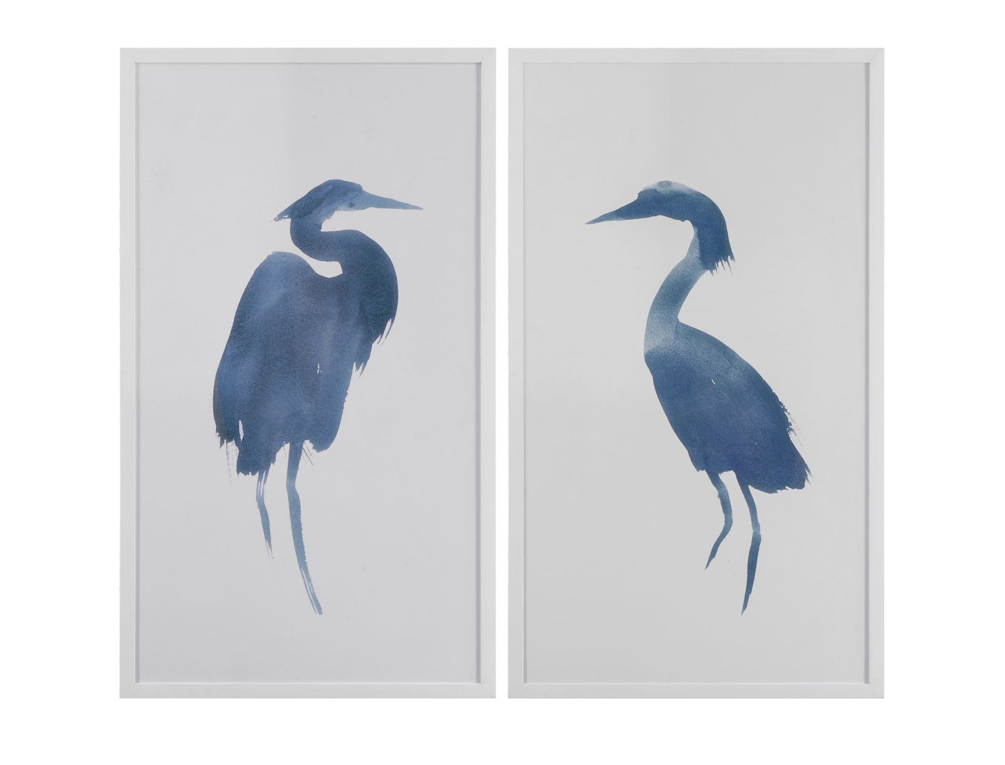 Heron In Blue II Framed Art - Blue
