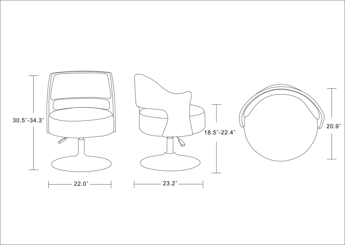Manhattan Salon - Swivel Lounge Chair