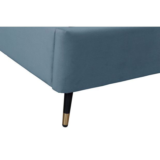 Chevron Modern Upholstered Velvet Platform Bed