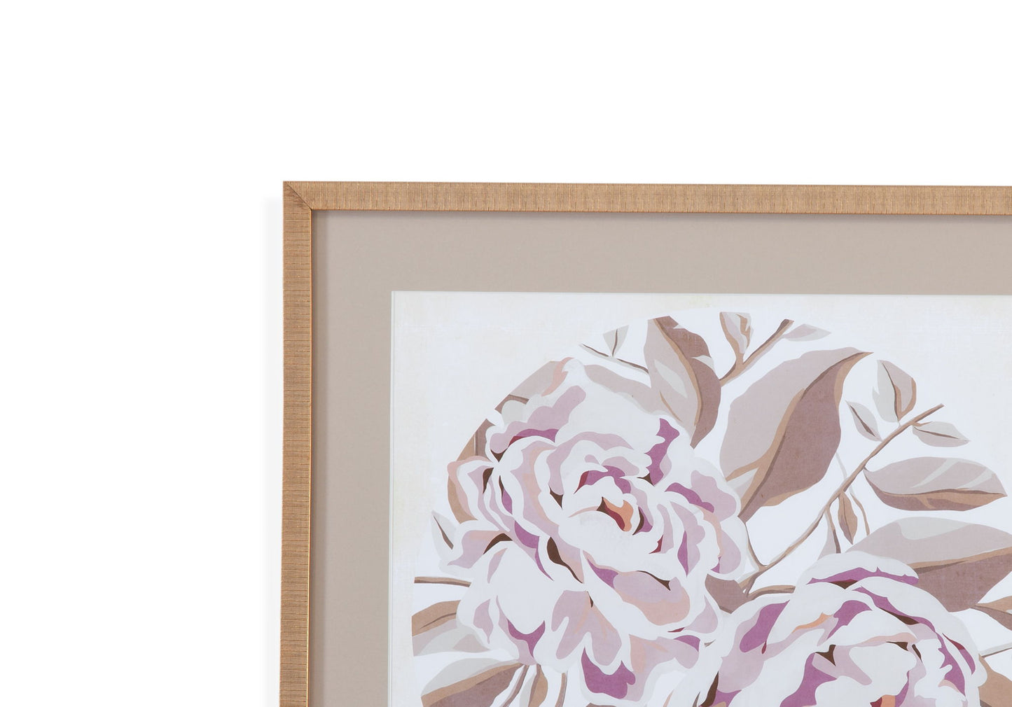 Eye Of Peony II Framed Print - Beige