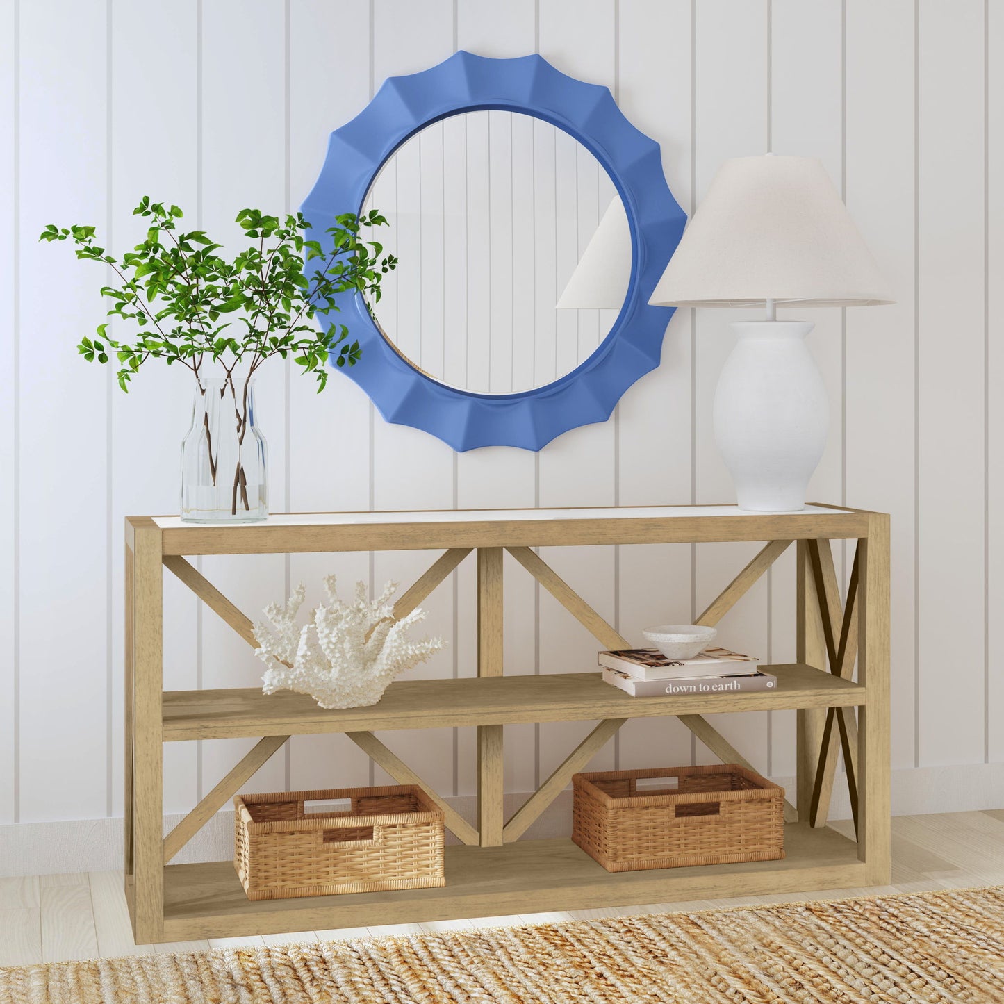 Blue Altair - Wall Mirror - Blue