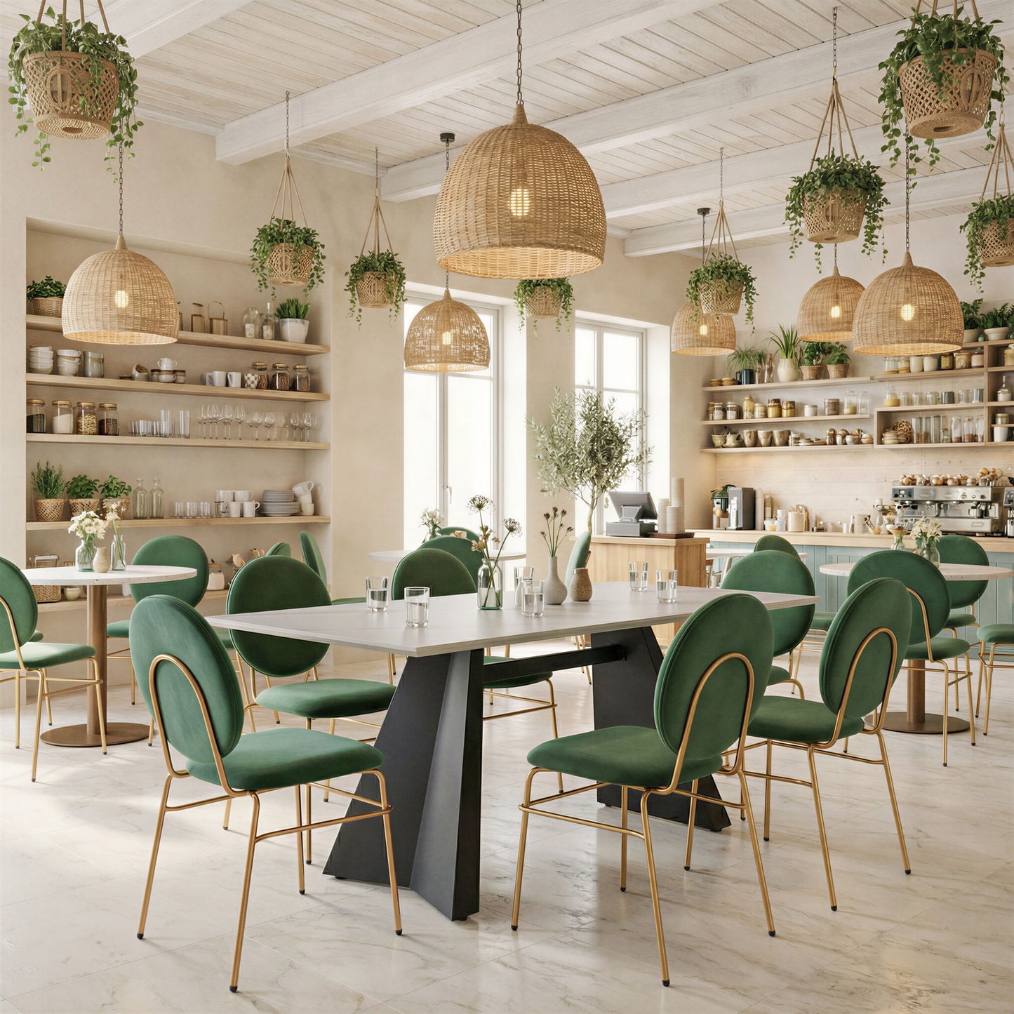 Odessa - Dining Chair (Set of 2) - Green / Gold