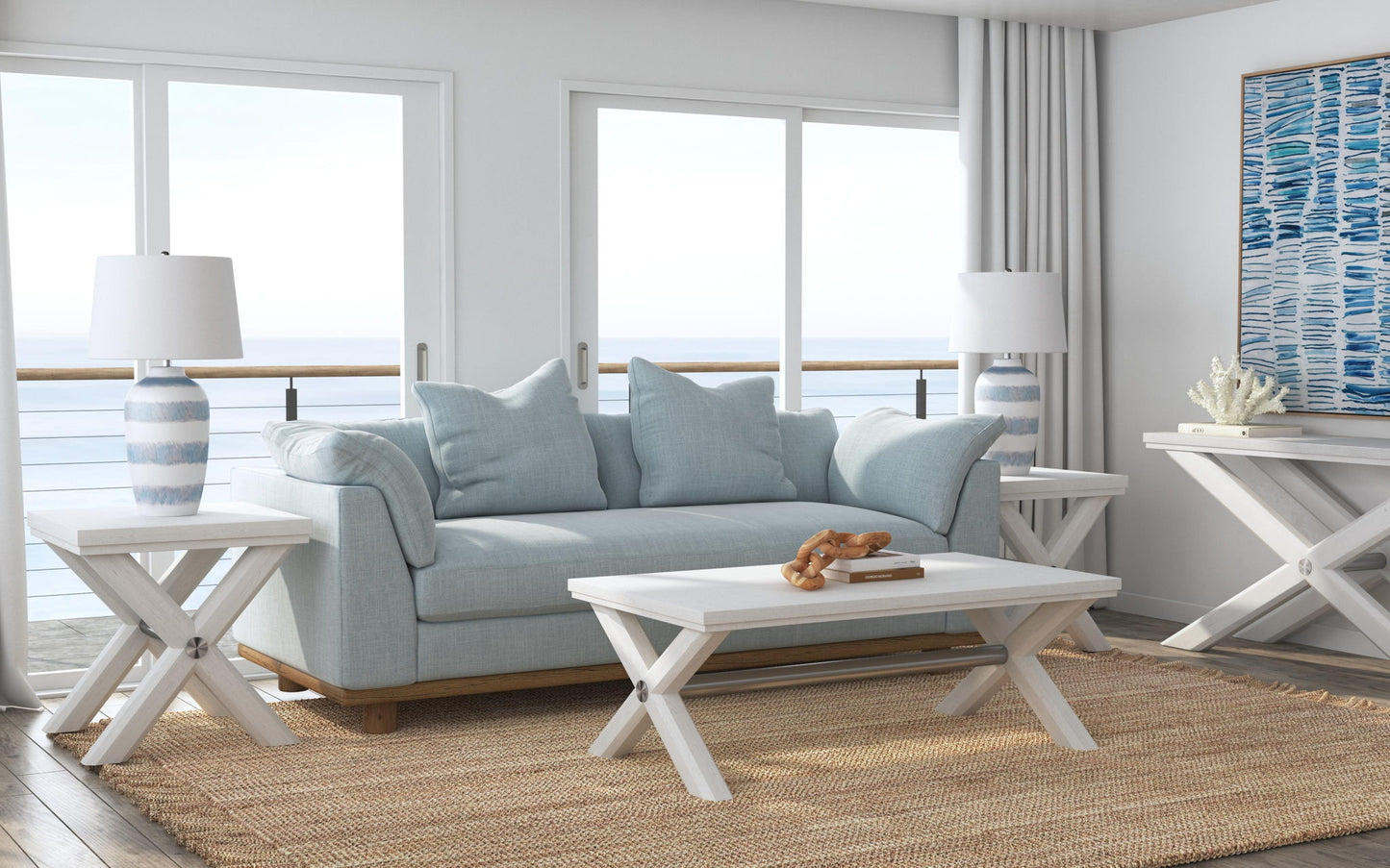 Nadine - End Table - White