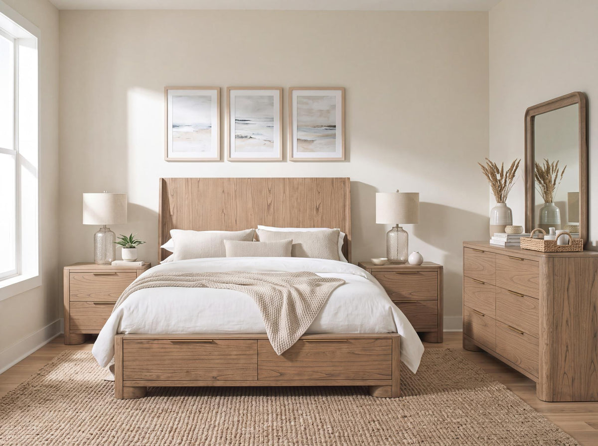 Alden - Complete Panel Shelter Bed With Storage Footboard