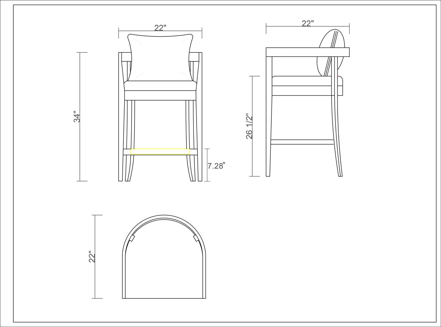 Manhattan Ritz - Counter Stool