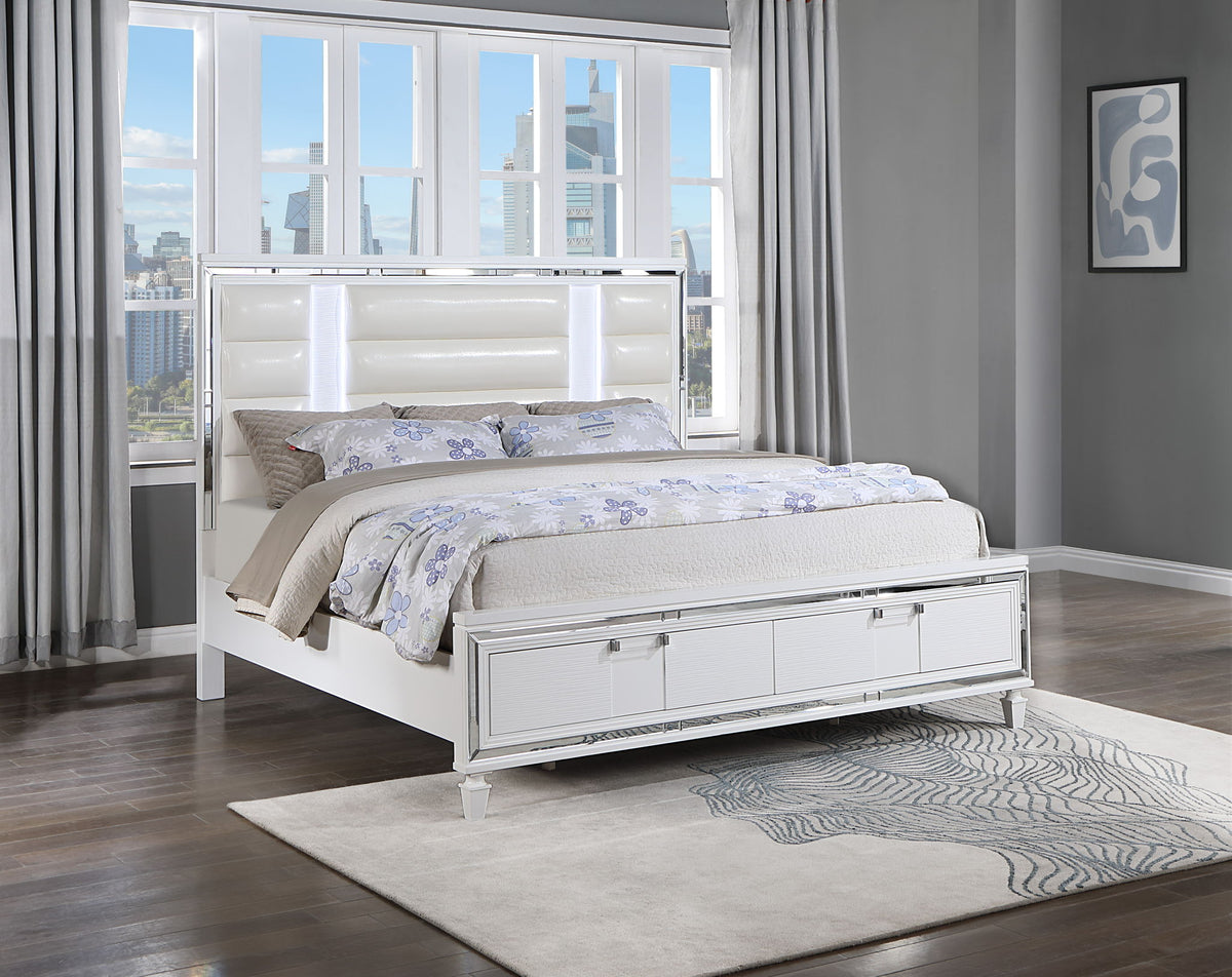 Genoa - Queen Bed - Sparkling White
