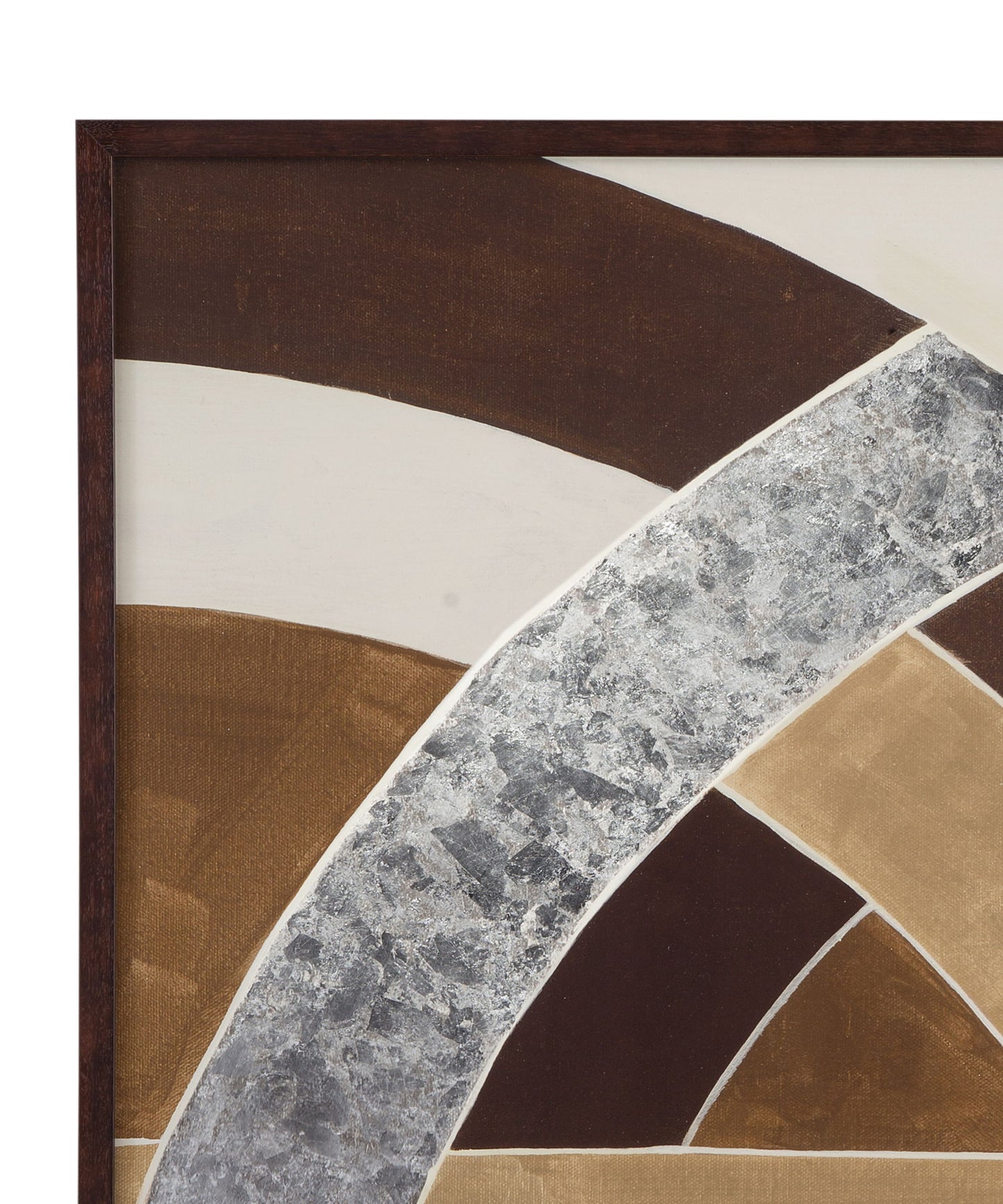 Neutral Geometry II Framed Print - Brown