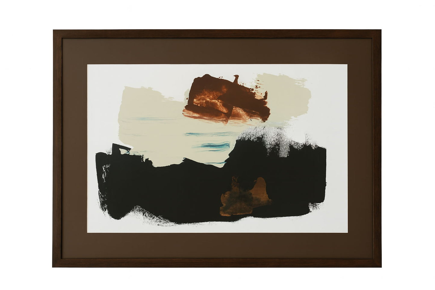 Goldenrod Patch II Framed Print - Black / Brown / Cream