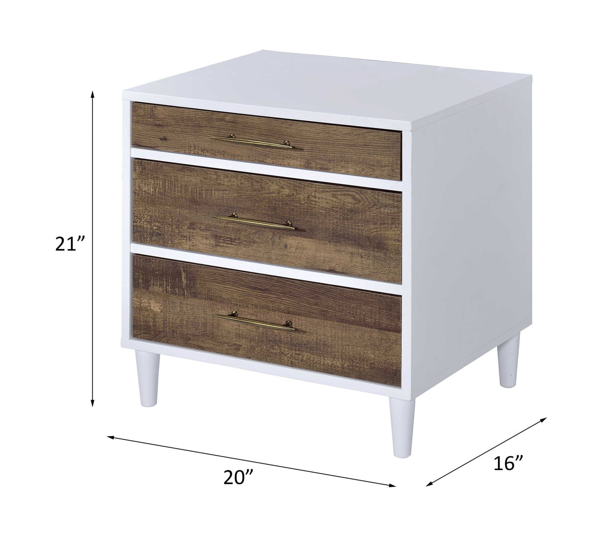 Lurel - Accent Table - White & Weathered Oak