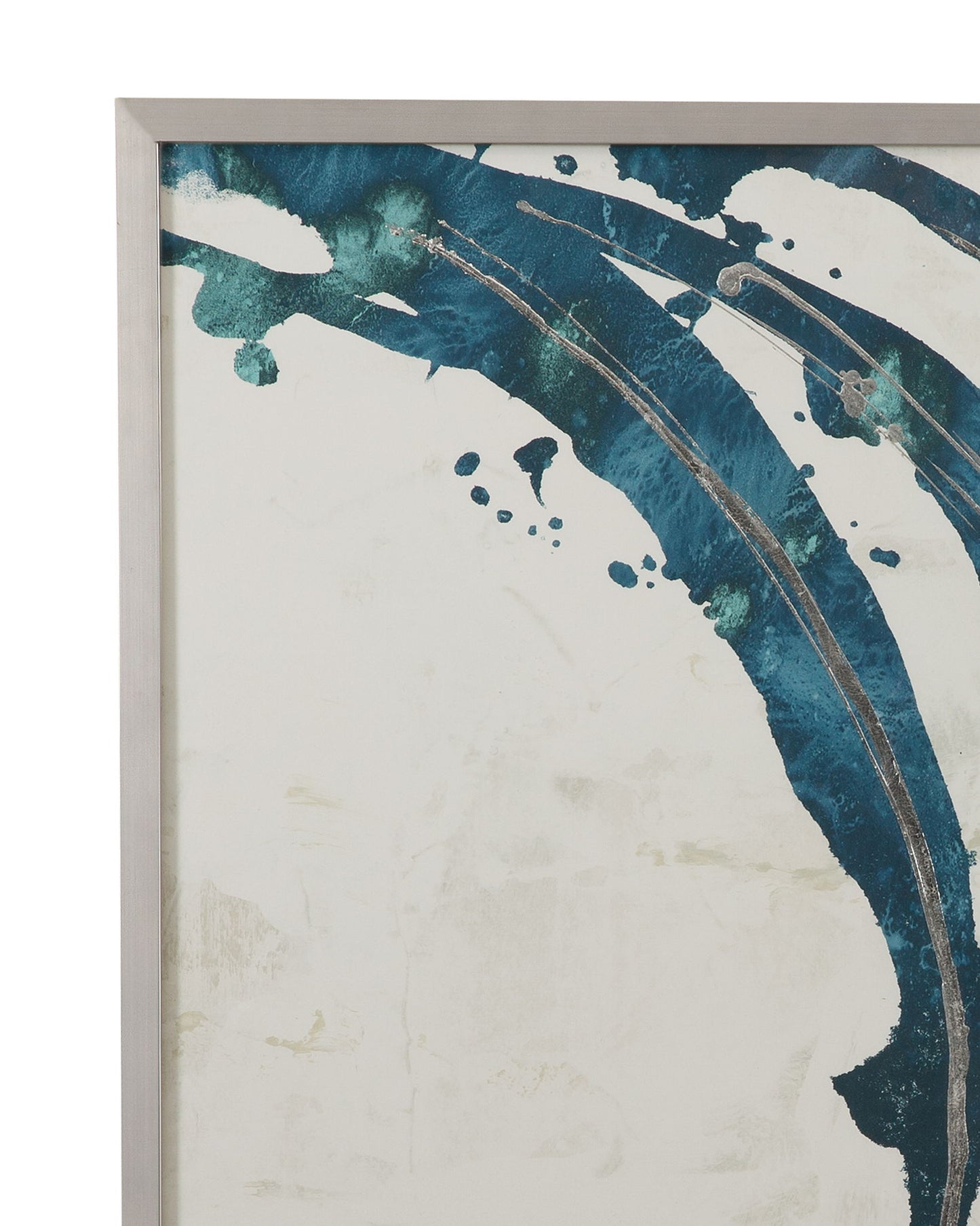 Embellished Blue Circle II Framed Print - Blue