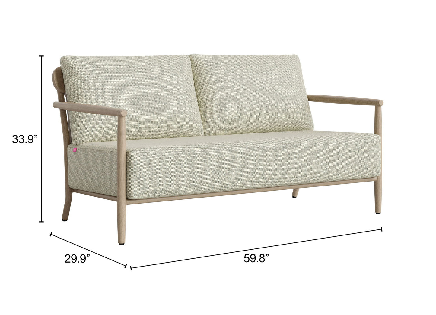 Sora - Loveseat - Green / Brown