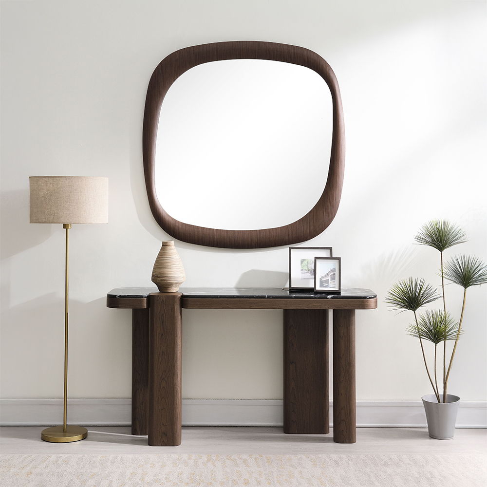 Dana - Accent Mirror - Dark Walnut