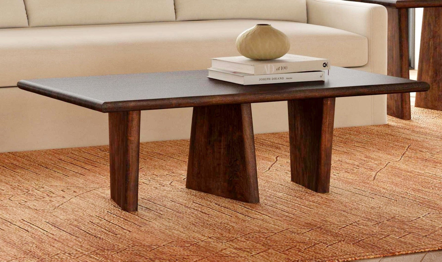 Lasso - Rectangle Cocktail Table - Antique Natural Mango With Sandblasting