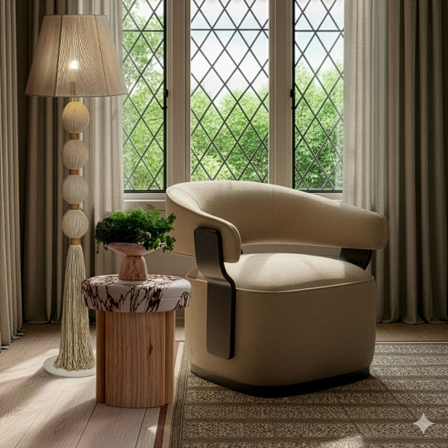 Madison - Linen Chenille Swivel Accent Chair