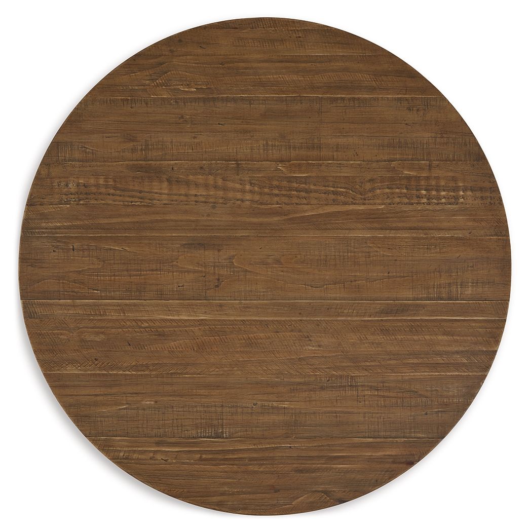 Mackifeld - Round Cocktail Table - Warm Brown