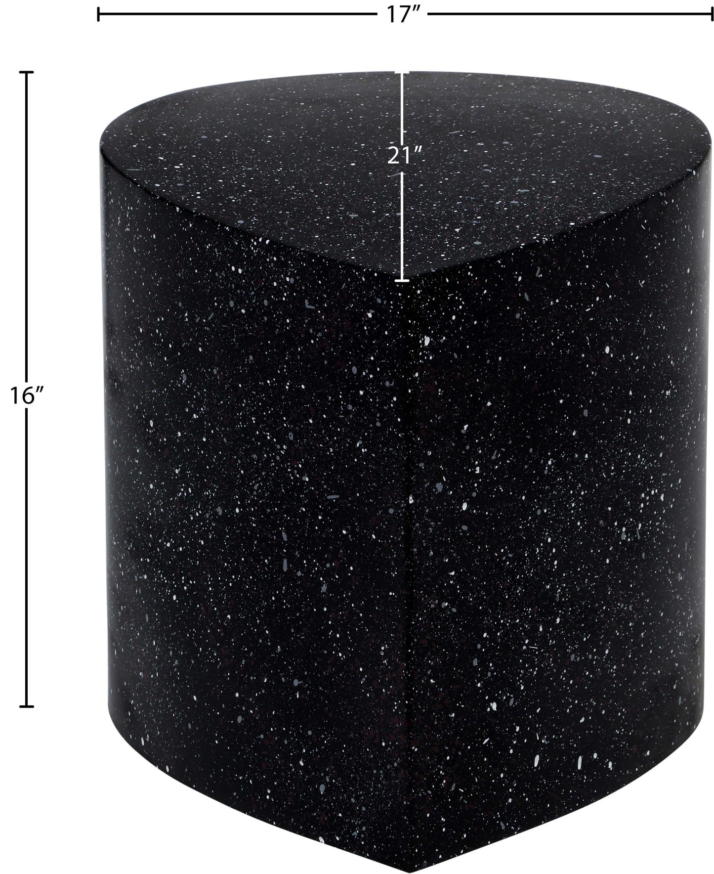 Petal - Iron Coffee Table - Black Terazzo