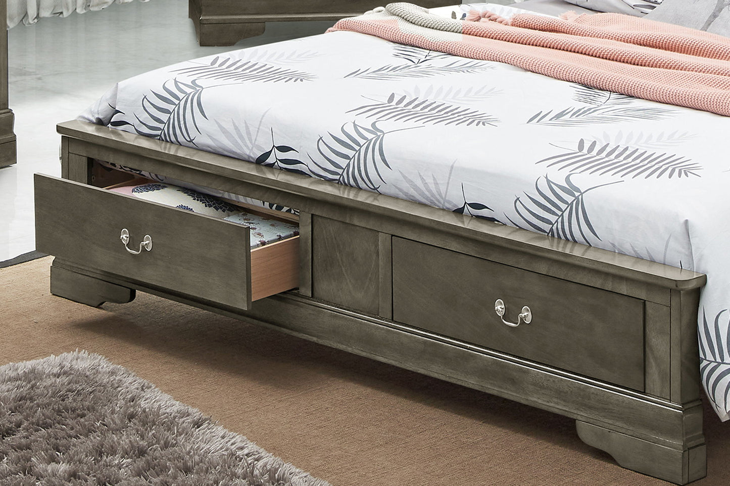 Glory Furniture - Louis Phillipe - Storage Bed