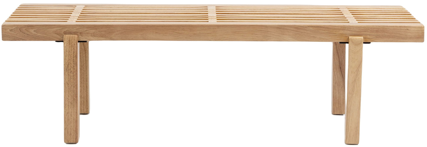Naya - Chenille Fabric Bench - Cream