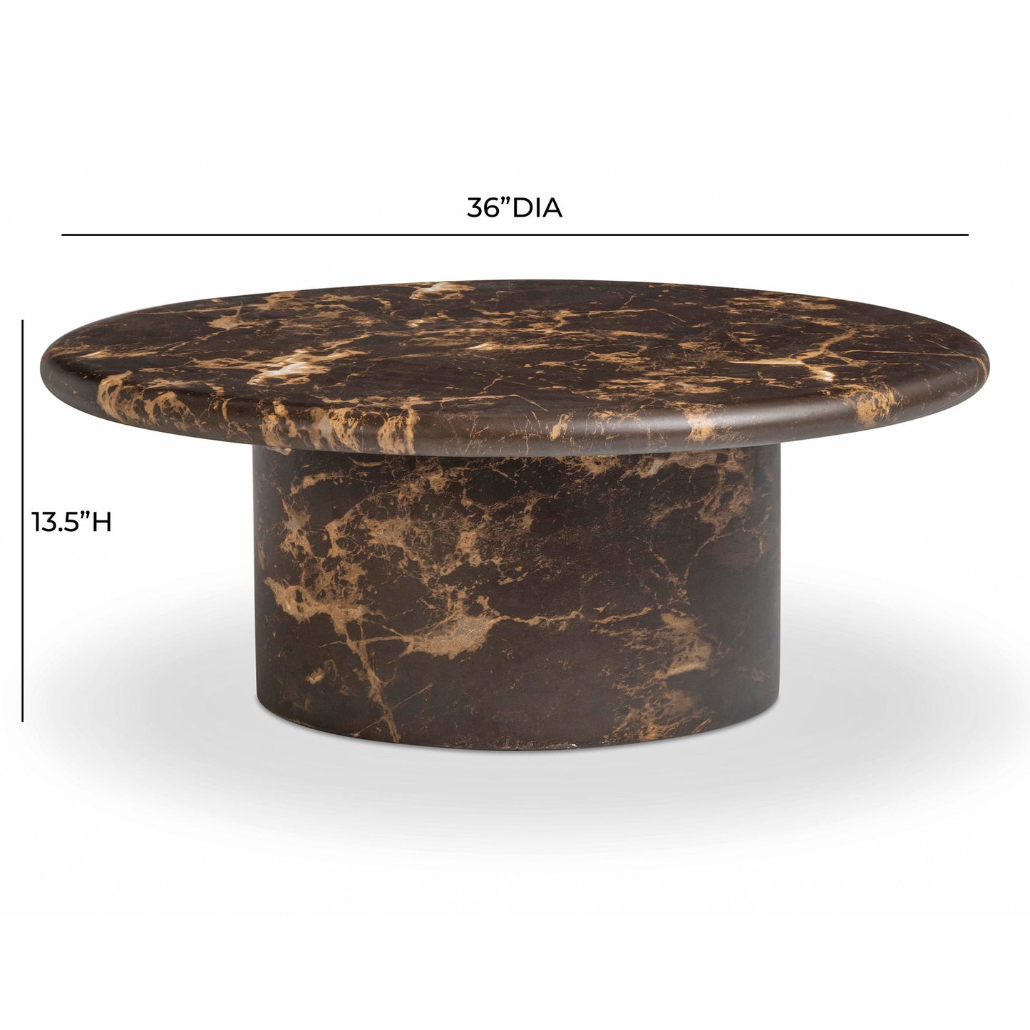 Byron - Round Coffee Table - Dark Brown