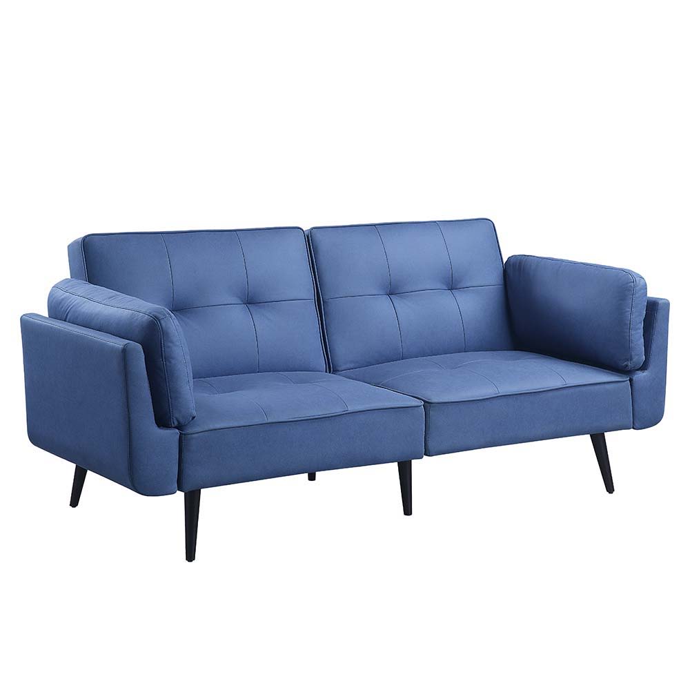 Nafisa - Adjustable Sofa & Ottoman - Blue Fabric