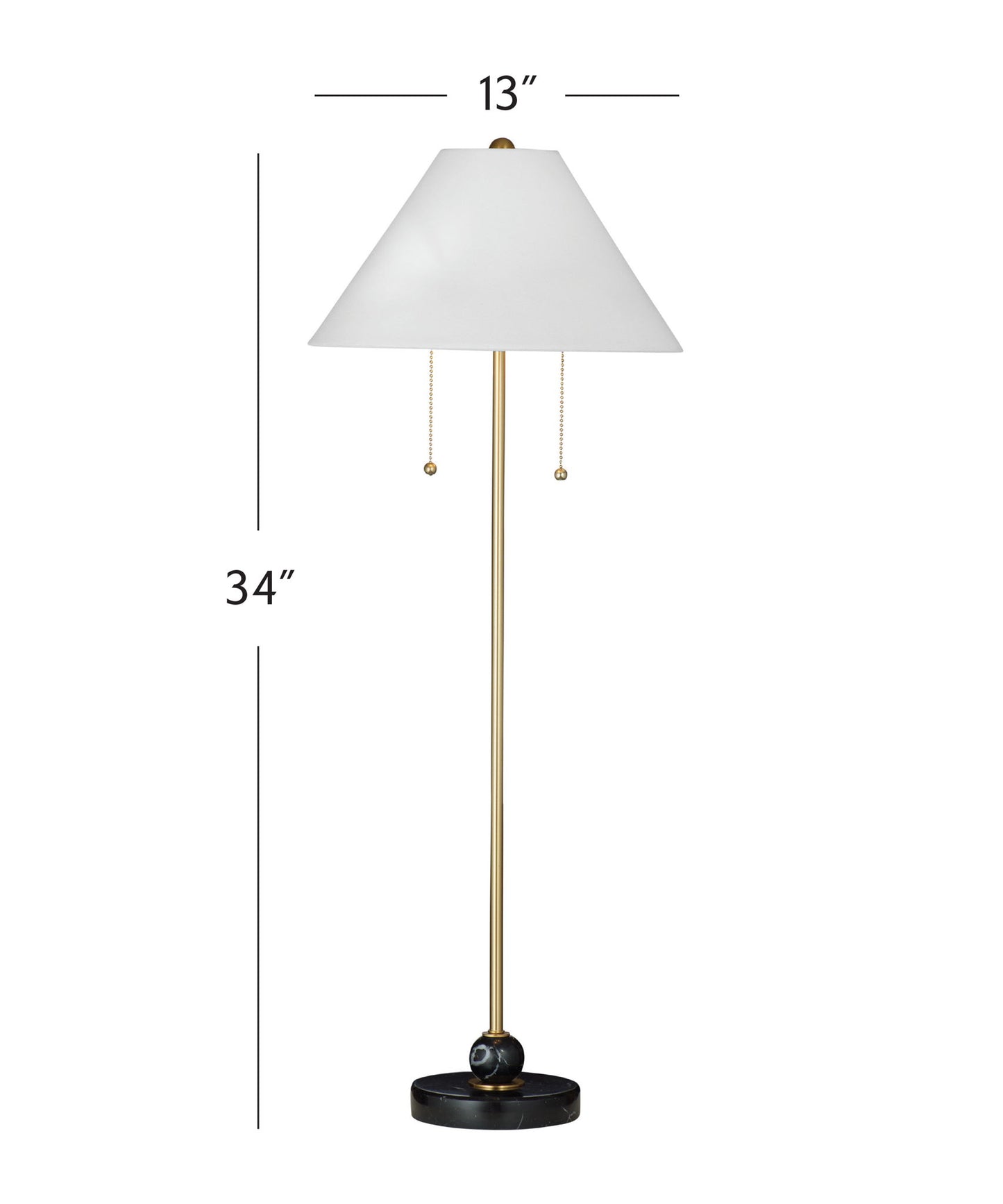 Winfield - Table Lamp - White / Brass