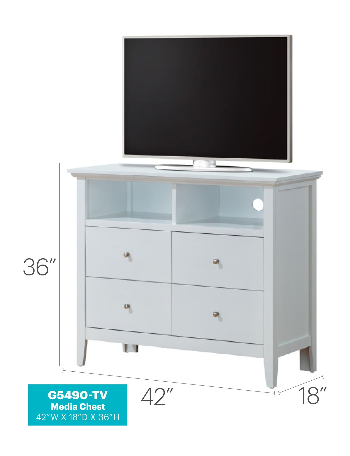Hammond - Media Chest - White
