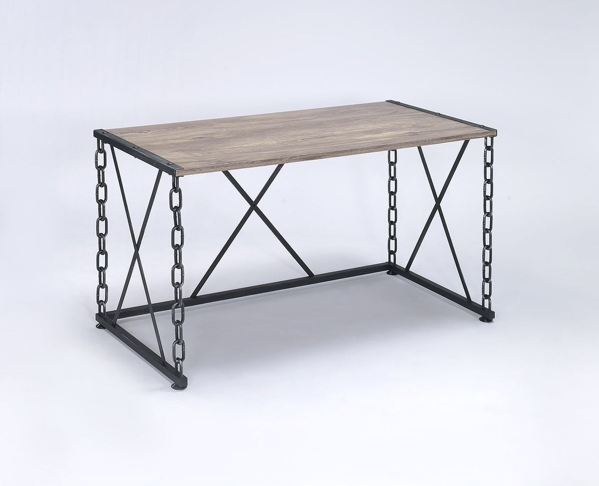 Jodie - Console Table (Same 92248) - Rustic Oak & Antique Black
