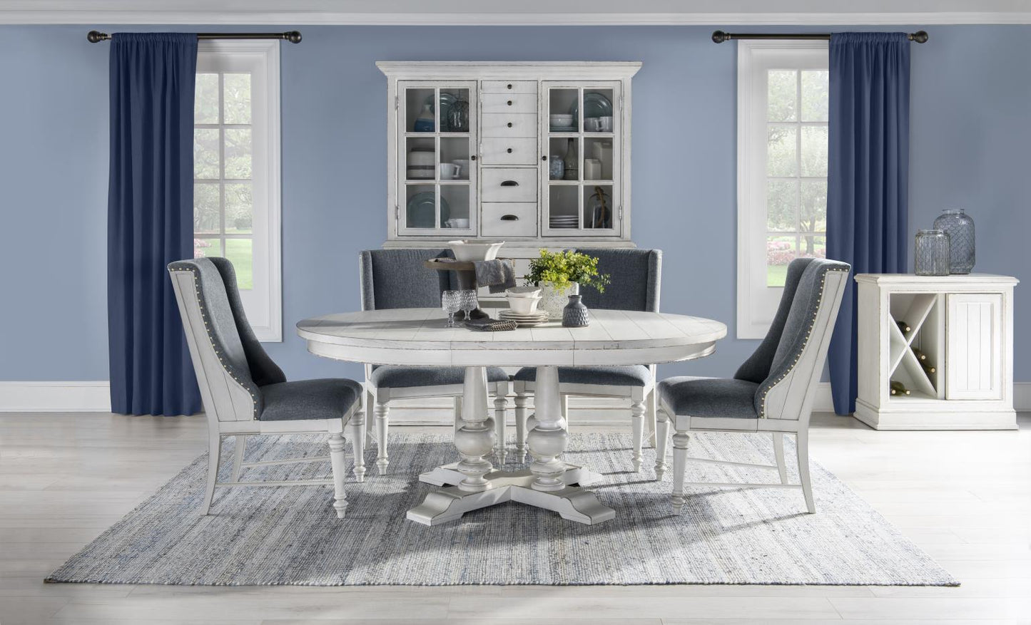 Cottage Park - Host Chair (Set of 2) - Dark Gray