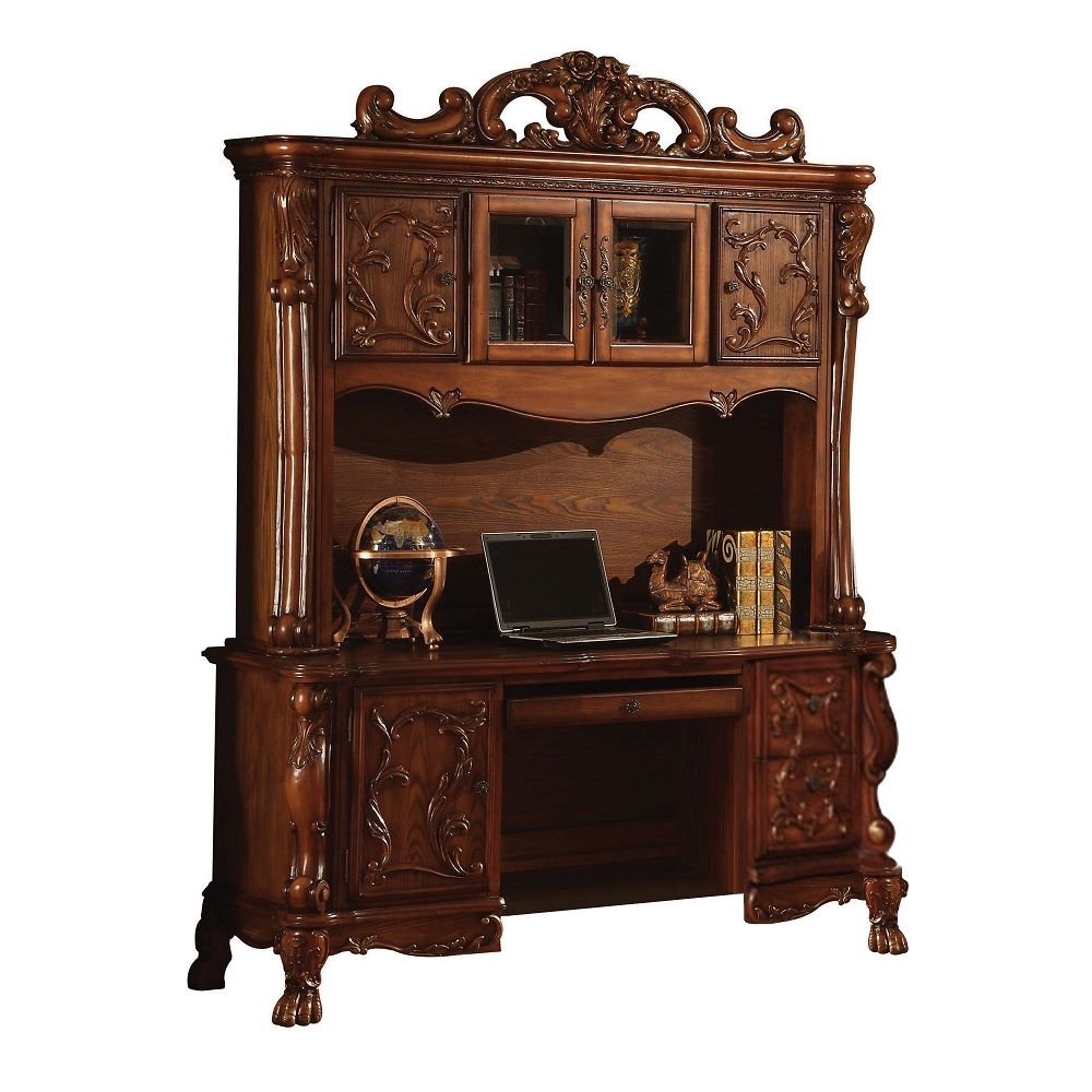 Dresden - Executive Computer Desk With Hutch - Cherry Oak