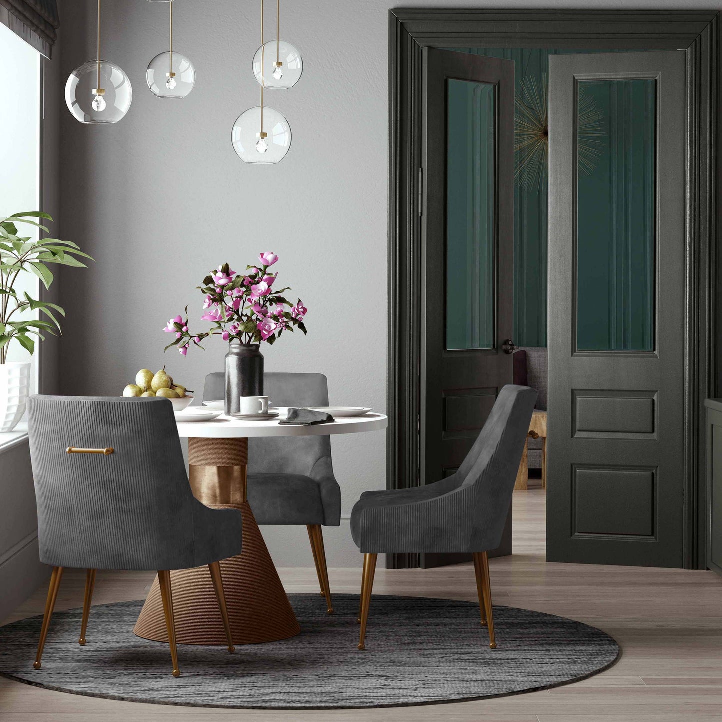 Beatrix - Pleated Velvet Side Chair