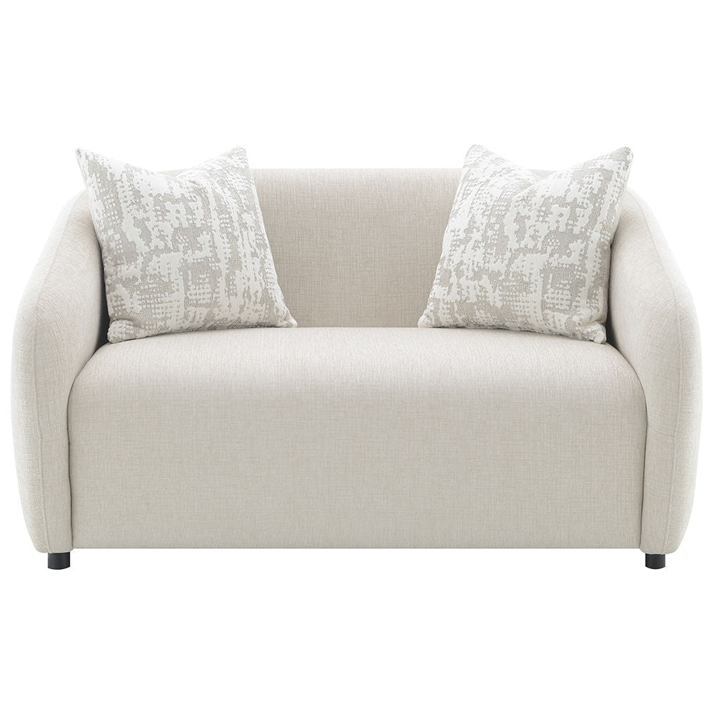 Etienne - Loveseat With 2 Pillows - Beige Linen