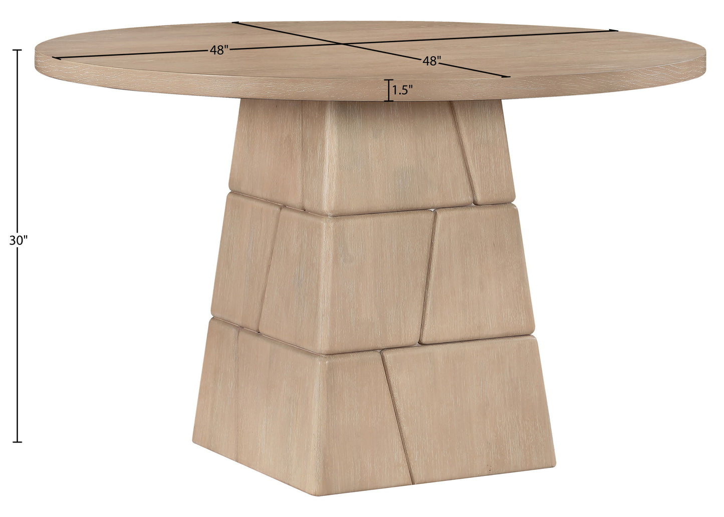 Tavio - 48" Oak Veneer And Solid Wood Dining Table