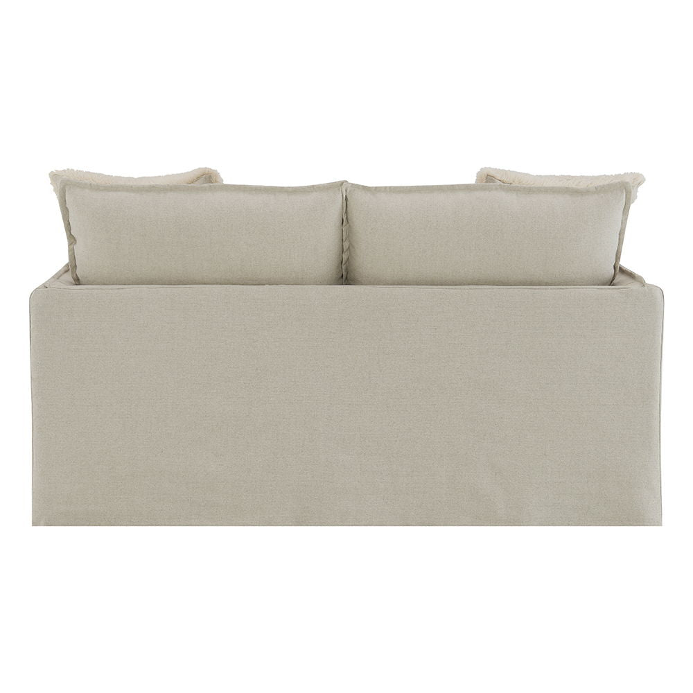 Upendo - Loveseat With 2 Pillows - Beige Linen