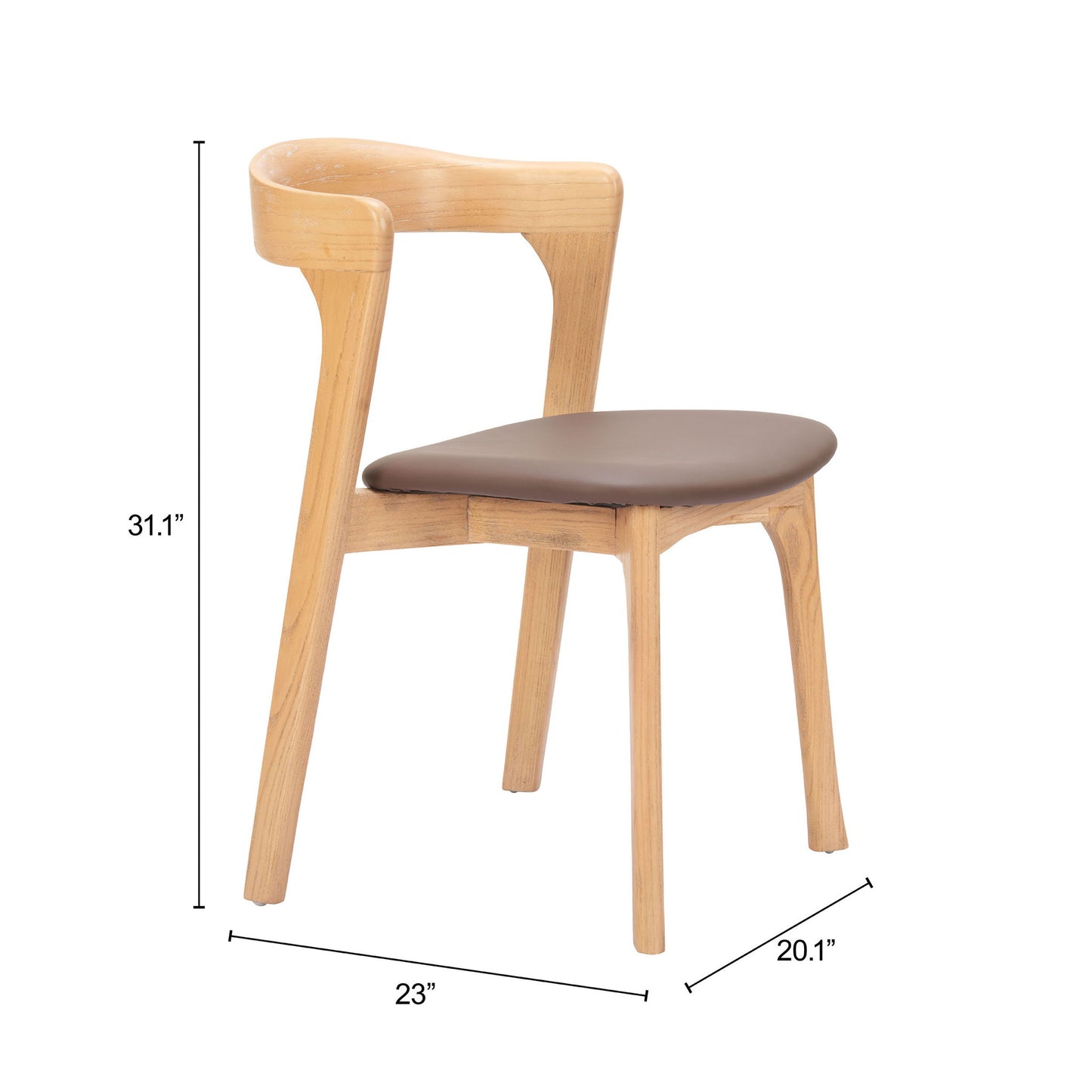 Pioro - Dining Chair (Set of 2) - Brown / Natural