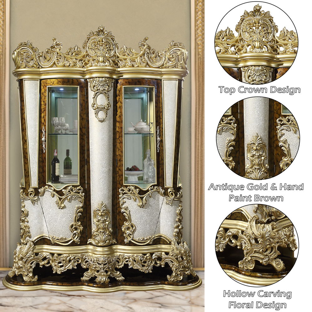 Desiderius - Curio - Antique Gold & Hand-Painted Brown
