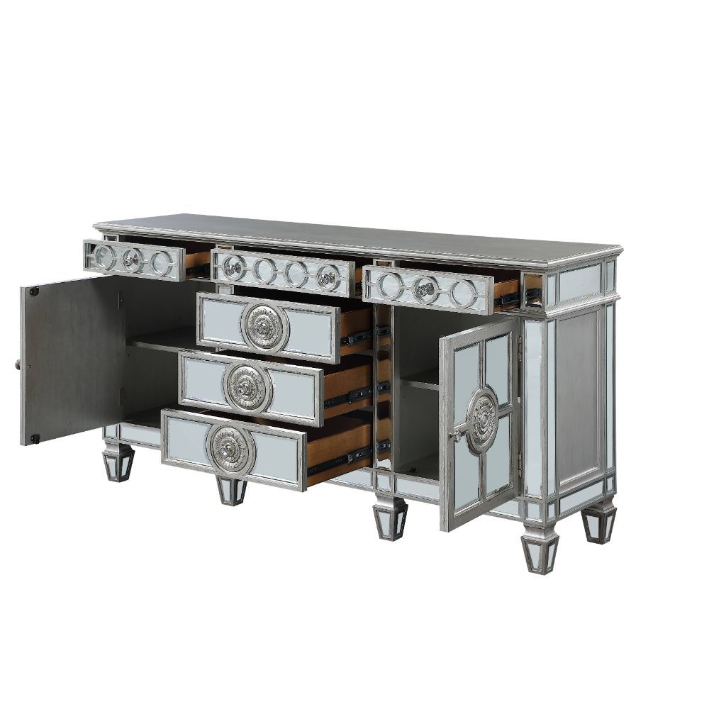 Varian - 36" Server - Mirrored & Antique Platinum