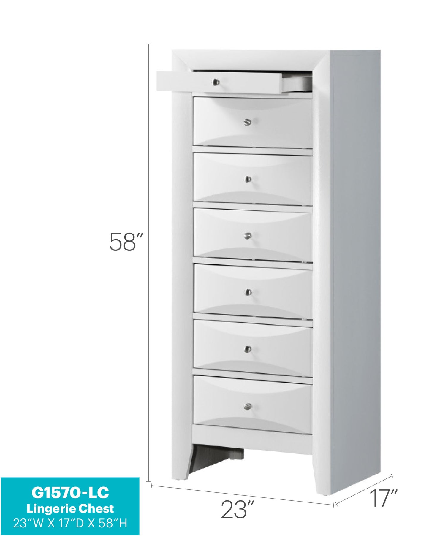 Glory Furniture - Marilla - 7 Drawer Lingerie Chest