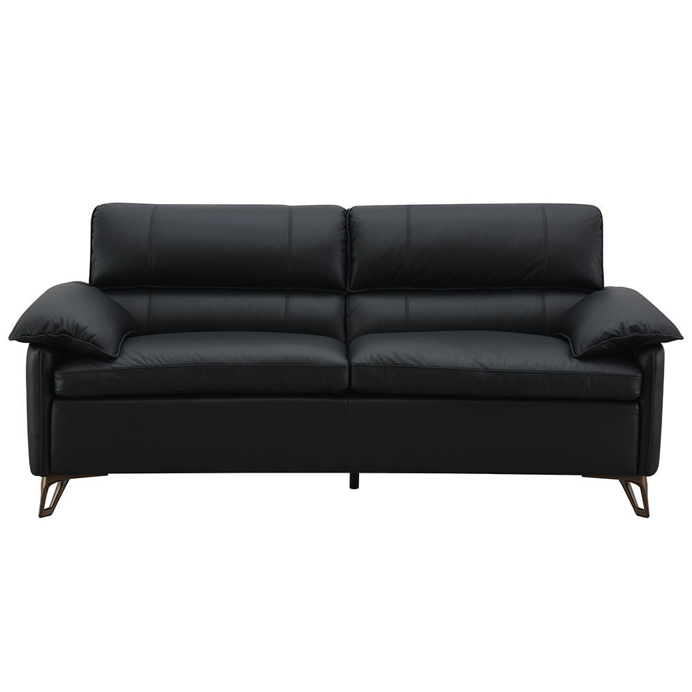 Eilene - Loveseat - Black Top Grain Leather