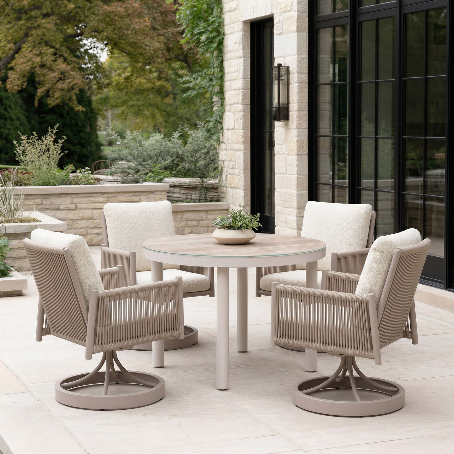 Rivan - Swivel Dining Chair - Beige