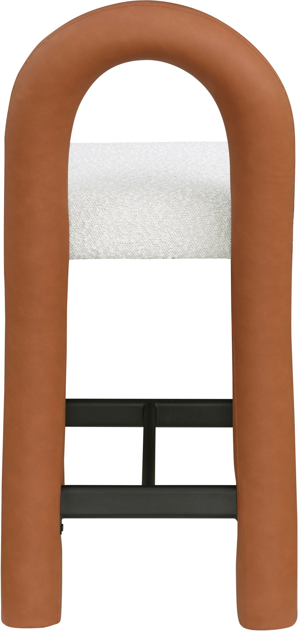 Amari - Vegan Leather and Boucle Fabric Stool
