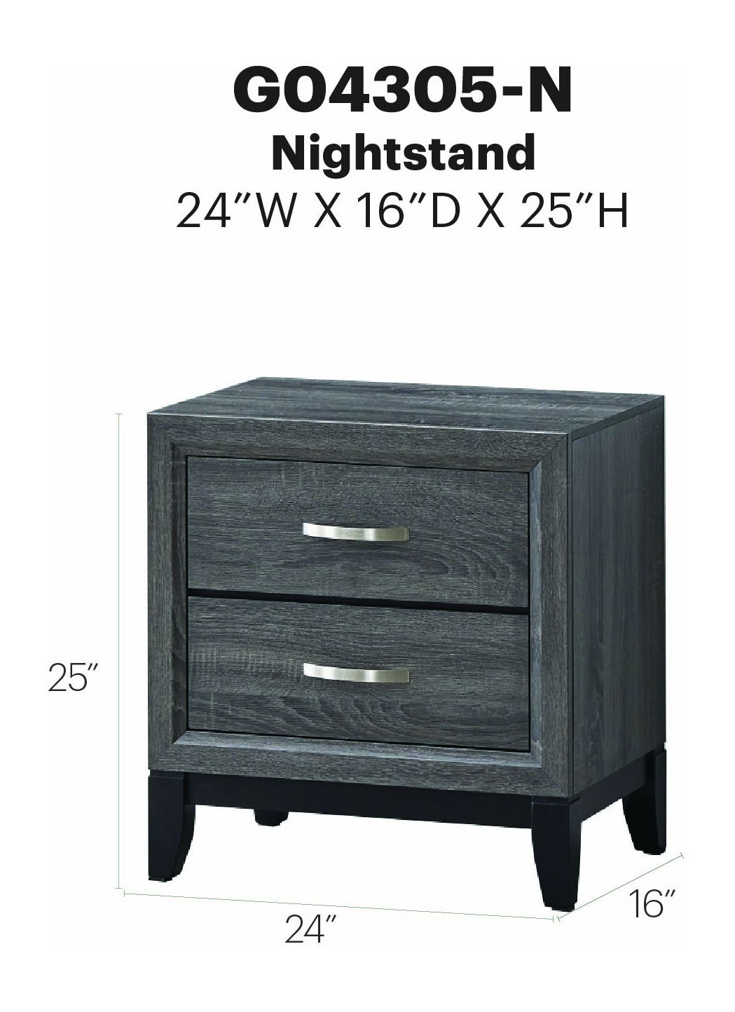 Glory Furniture - Glasgow - Nightstand